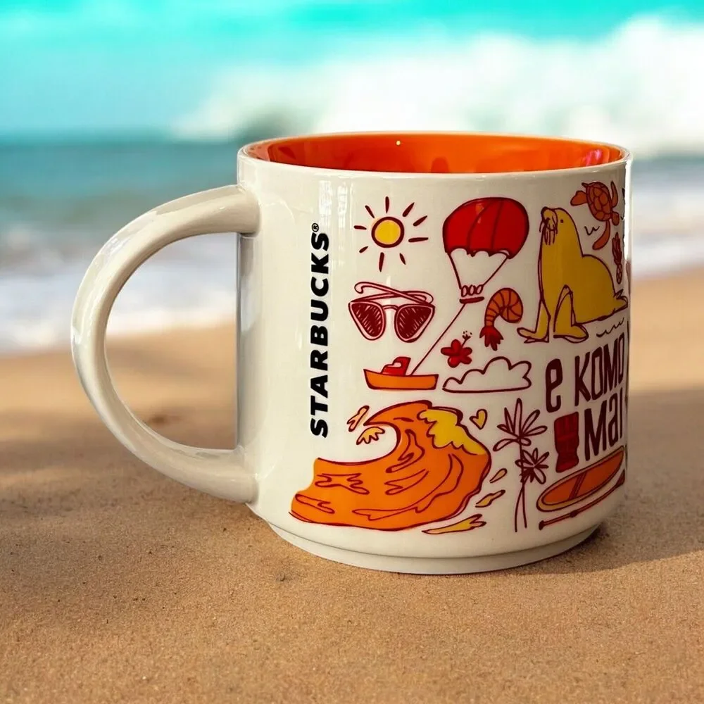 Starbucks WAIKIKI Hawaii Been There Series BTS Coffee Mug Cup EUC - Picture 5 of 8